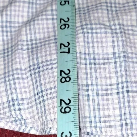 Joseph Abboud Mens Button Dowm Shirt XXL NWT Plaid Blue Purple B24#16 - Picture 7 of 7